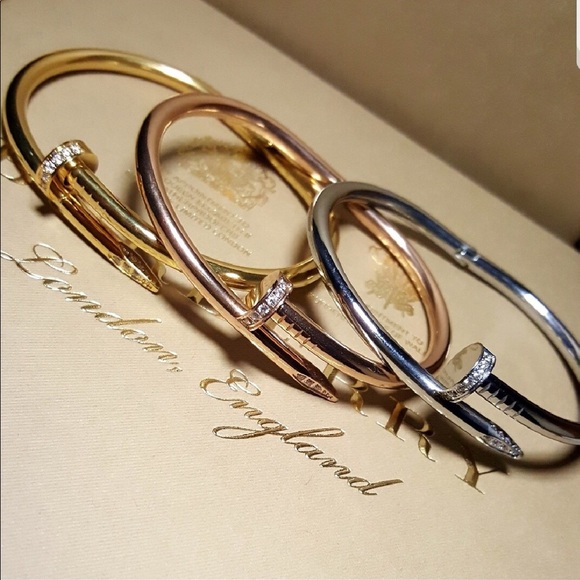 Woman’s Formal Diamond Nail Cuff Bracelet Bangle - Picture 5 of 8